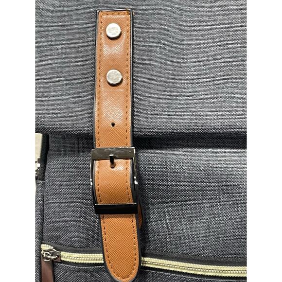 Feskin Unisex Professional Slim Rucksack Travel Business Laptop Canvas Backpack - Picture 7 of 10